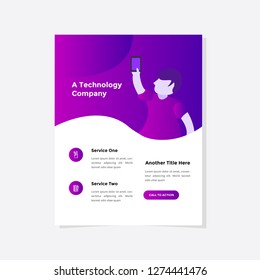 Business flyer vector template. Flyer design, cover modern layout, print template, poster, flyer in A4 with creative design, colorful design for business, creative purpose - Vector