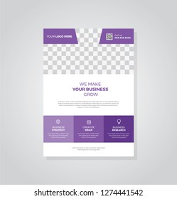 Business flyer vector template. Flyer design, cover modern layout, print template, poster, flyer in A4 with creative design, colorful design for business, creative purpose - Vector