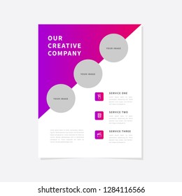 Business flyer vector template. Flyer design, cover modern layout, print template, poster, flyer in A4 with creative design, colorful design for business, creative purpose - Vector
