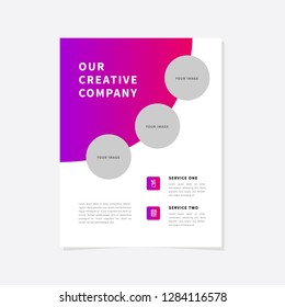 Business flyer vector template. Flyer design, cover modern layout, print template, poster, flyer in A4 with creative design, colorful design for business, creative purpose - Vector
