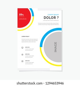 Business flyer vector template. Flyer design, cover modern layout, print template, poster, flyer in A4 with creative design, colorful design for business, creative purpose - Vector