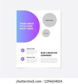 Business flyer vector template. Flyer design, cover modern layout, print template, poster, flyer in A4 with creative design, colorful design for business, creative purpose - Vector