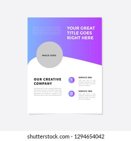 Business flyer vector template. Flyer design, cover modern layout, print template, poster, flyer in A4 with creative design, colorful design for business, creative purpose - Vector
