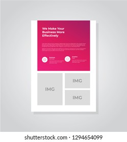 Business flyer vector template. Flyer design, cover modern layout, print template, poster, flyer in A4 with creative design, colorful design for business, creative purpose - Vector