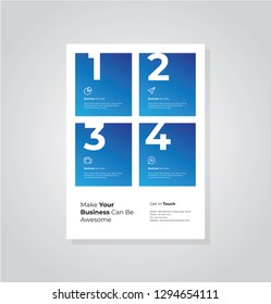 Business flyer vector template. Flyer design, cover modern layout, print template, poster, flyer in A4 with creative design, colorful design for business, creative purpose - Vector