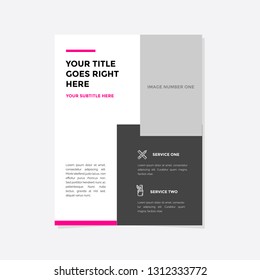 Business flyer vector template. Flyer design, cover modern layout, print template, poster, flyer in A4 with creative design, colorful design for business, creative purpose - Vector