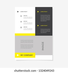 Business flyer vector template. Flyer design, cover modern layout, print template, poster, flyer in A4 with creative design, colorful design for business, creative purpose - Vector