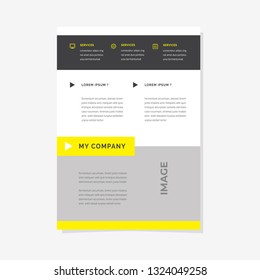 Business flyer vector template. Flyer design, cover modern layout, print template, poster, flyer in A4 with creative design, colorful design for business, creative purpose - Vector