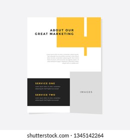 Business flyer vector template. Flyer design, cover modern layout, print template, poster, flyer in A4 with creative design, colorful design for business, creative purpose - Vector