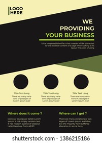Business flyer vector template. Flyer design, print template, colorful design for business, 