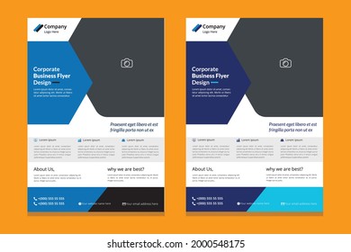 Business flyer and vector template design