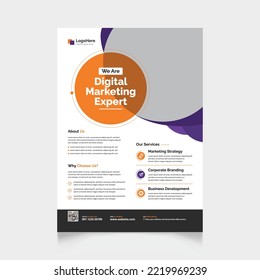 Business flyer vector template design. Brochure design, cover modern layout, annual report, poster, flyer in A4 with colorful shapes for the market with light background