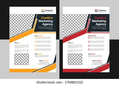 Vorlage für die Vektorillustration von Geschäftsreisenden.Broschüren-Design, modernes Layout, Geschäftsbericht, Poster, Flyer in A4 mit bunten Dreiecken, geometrische Formen für Technik, Wissenschaft, Markt mit hellem Hintergrund