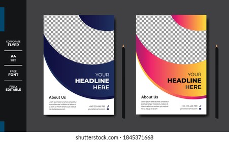 Business Flyers design template vector. Brochure report business magazine poster. Cover book minimal portfolio presentation in A4 layout.