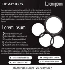 business flyers idea in black with gradient background easy to create and attractive 