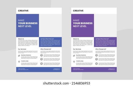 business flyers template. abstract business flyer presentation template design illustration