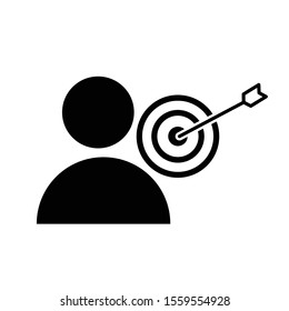 Business focus target icon vector.