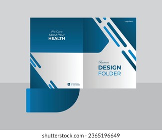 Diseño de carpetas empresariales con vector gráfico de marca abstracta Carpeta de negocios para archivos de plantilla vectorial realista.
