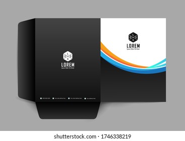 Business folder, design cover template, layout for of text and photos, the universal concept cover for a catalog, booklet, leaflet, banners, vector background.
