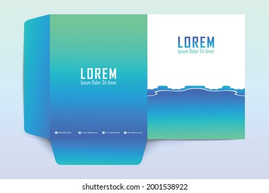 Carpeta de trabajo, plantilla de portada de diseño, diseño de texto y fotos, portada de concepto universal para un catálogo, folleto, folleto, banners, fondo vectorial.