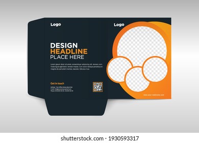 Business folder for files, design. The layout is for posting information about the company.