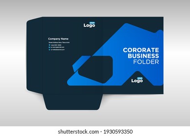 Business folder for files, design. The layout is for posting information about the company.
