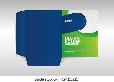Business folder for files, design. The layout is for posting information about the company.