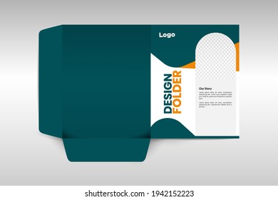 Carpeta de trabajo para archivos, diseño. El diseño es para publicar información sobre la empresa.
