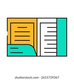 business folder line icon vector. business folder sign. isolated symbol illustration