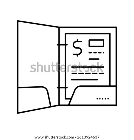 business folder line icon vector. business folder sign. isolated contour symbol black illustration