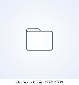 Business folder, vector best gray line icon on white background, EPS 10