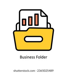 Ilustración del icono Relleno de vector de carpeta de trabajo. Archivo EPS 10.
