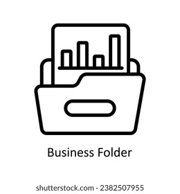 Business Folder vector  outline Design illustration. Symbol on White background EPS 10 File 