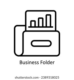 Business Folder vector   outline Design illustration. Symbol on White background EPS 10 File