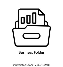 Business Folder vector  outline icon illustration. EPS 10 File.