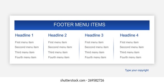 Business footer layout