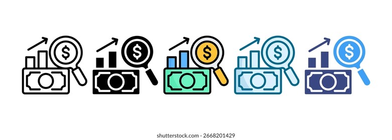 Conjunto de Ícones de Previsão Comercial - Coleção de Vários Estilos