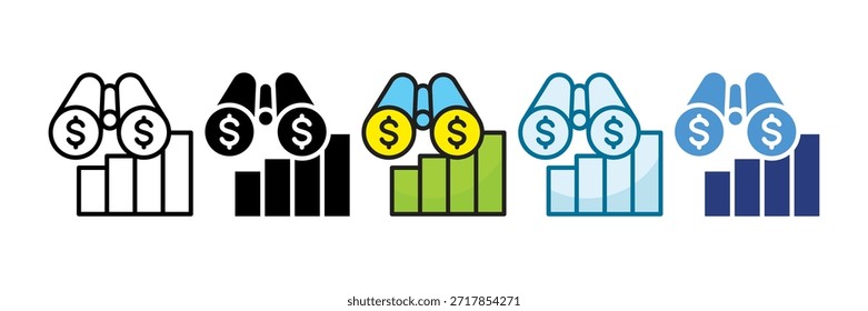 Conjunto de Ícones de Previsão Comercial - Coleção de Vários Estilos