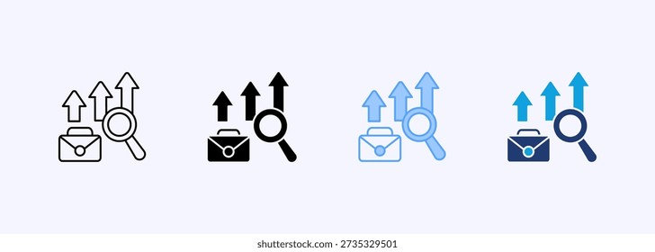 Business Forecast Icon Set Multistyle Various Collection Element For Design