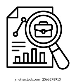 Business Forecasting icon line vector illustration