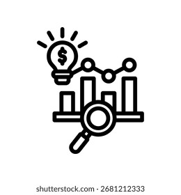 Business Forecasting Icon Outline Vector Illustration