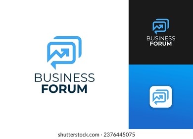 Design-Vorlage für das Business Forum. Geschäftsgespräch und Diskussionslogo.
