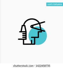 Business, Forward, Leader, Path, Provider turquoise highlight circle point Vector icon