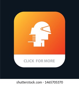 Business, Forward, Leader, Path, Provider Mobile App Button. Android and IOS Glyph Version. Vector Icon Template background