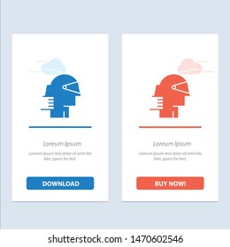Business, Forward, Leader, Path, Provider  Blue and Red Download and Buy Now web Widget Card Template. Vector Icon Template background