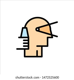 Business, Forward, Leader, Path, Provider  Flat Color Icon. Vector icon banner Template