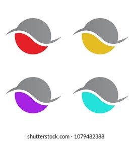 business four round logo template