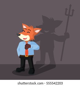 business fox devil shadow