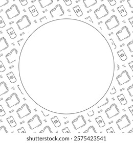 business frame. doodle startup circle frame. hand drawn business frame background. startup background