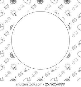business frame. doodle startup circle frame. hand drawn business frame background. startup background